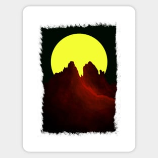 The bright yellow sun Sticker